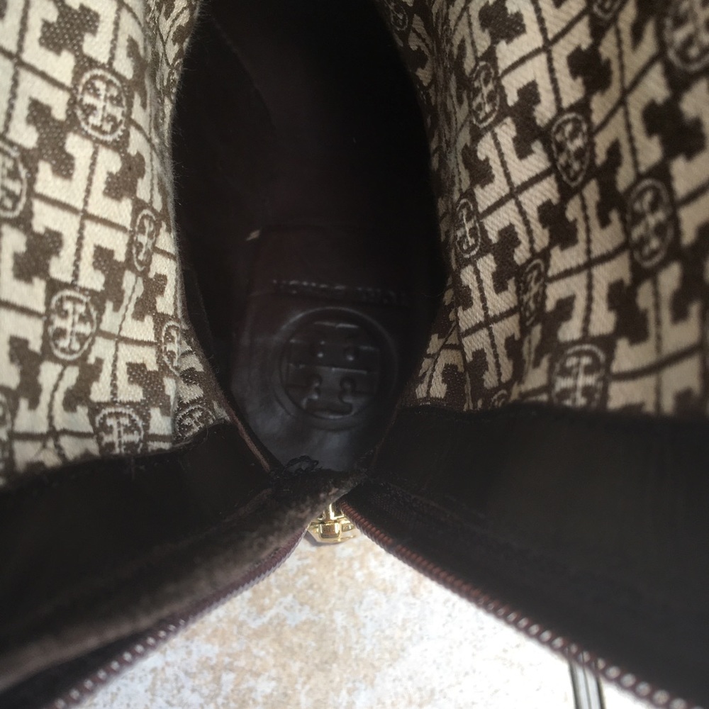 Tory Burch Irene brown tall suede boots 6 - Picture 11 of 12